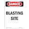 Signmission Safety Sign, OSHA Danger, 14" Height, Aluminum, Blasting Site, Portrait OS-DS-A-1014-V-2330 - alternate 1